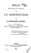 Précis historique et critique de la constitution de la monarchie danoise