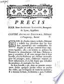 Précis pour Sieur Antoine Lacoste, Bourgeois de Lyon, Appellant. Contre Antoine Delorme, Habitant à Vaugneray, Intimé... (Signé Desgranges, Avocat)