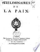 Preliminaires de la paix