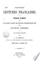 Premières lectures françaises
