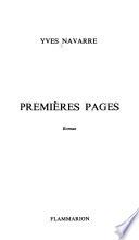 Premières pages