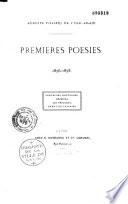Premières poésies