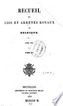 Premiers Actes du Nouveau Gouvernement de la Belgique