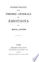 Premiers principes d'une théorie générale des émotions