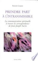 Prendre part à l'intransmissible