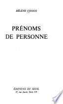 Prénoms de personne