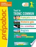 Prépabac Tout le tronc commun 1re générale Bac 2022