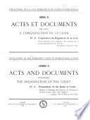 Préparation du règlement de la Cour