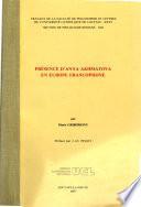 Présence d'Anna Akhmatova en Europe francophone