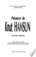 Présence de Knut Hamsun