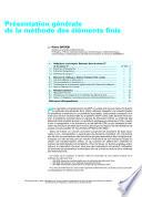 Presentation Generale de la Methode des Elements Finis
