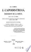 president de la Grece, juge par lui-meme. Extraits textuels de ses lettres