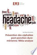Prévention des céphalées post-ponction dure-mérienne: Méta-analyse