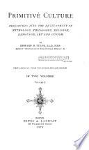 Primitive Culture: The science of culture
