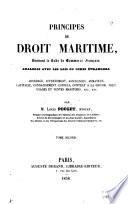 Principes de droit maritime suivant le Code de commerce français