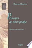 Principes de droit public