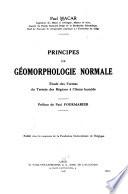 Principes de géomorphologie normale