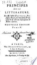 Principes de la litterature