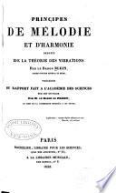 Principes de mélodie et d'harmonie déduits de la théorie des vibrations