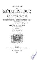 Principes de métaphysique et de psychologie