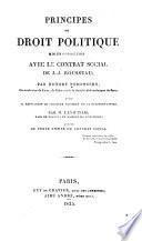 Principes du droit public mis en opposition avec le contrat social de J.-J. Rousseau