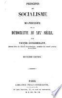 Principes du socialisme. Manifeste de la démocratie au XIXe siècle... Deuxième édition