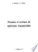 Principes et pratique de gestion financières