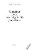 Principes pour une légitimité populaire