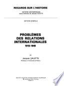 Problèmes des relations internationales