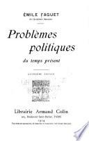 Problèmes politiques du temps présent