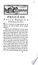 Procédé pour la manipulation & la fermentation des vins. [By Maupin.]