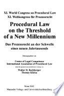 Procedural law on the threshold of a new millennium
