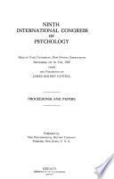 Proceedings and Papers - International Congress of Psychology