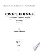 Proceedings - Assembly of Western European Union