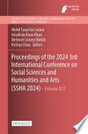 Proceedings of the 2024 3rd International Conference on Social Sciences and Humanities and Arts (SSHA 2024)