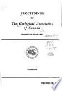 Proceedings of the Geological Association of Canada