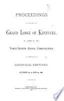 Proceedings of the Grand Lodge of Kentucky ...