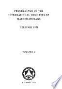 Proceedings of the International Congress of Mathematicians
