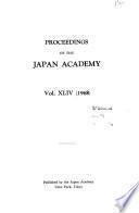 Proceedings of the Japan Academy