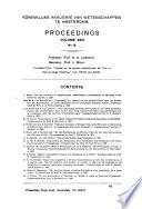 Proceedings of the Section of Sciences