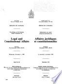 Proceedings of the Standing Senate Committee on Legal and Constitutional Affairs