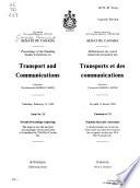 Proceedings of the Standing Senate Committee on Transport and Communications