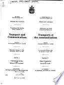 Proceedings of the Standing Senate Committee on Transport and Communications