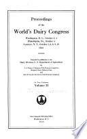 Proceedings of the World's Dairy Congress