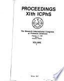 Proceedings XIth ICPhS