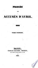 Procès des accusés d'avril