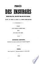 Procès des insurgés des 23, 24, 25 et 26 juin 1848