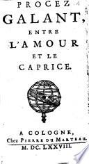 Procès galant entre l'Amour et le Caprice