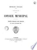 Procès-verbal - Conseil municipal [de Lyon]