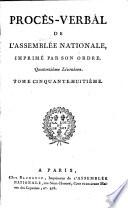 Procès-verbal de l'Assemblée des Communes, etc